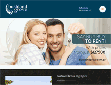 Tablet Screenshot of bushlandgrove.com.au